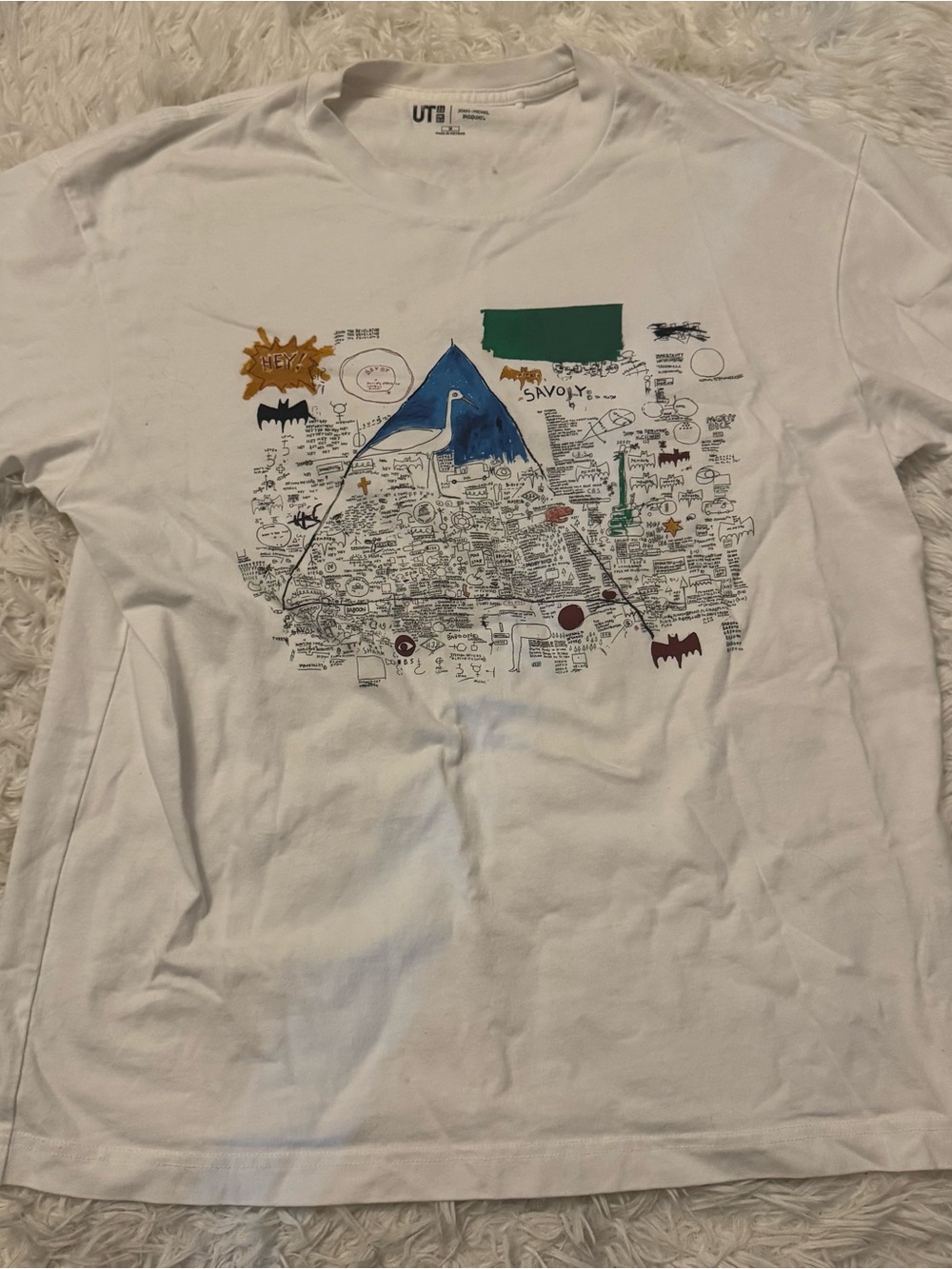 Uniqlo White UT Jean-Michel Basquiat Graphic Tee
